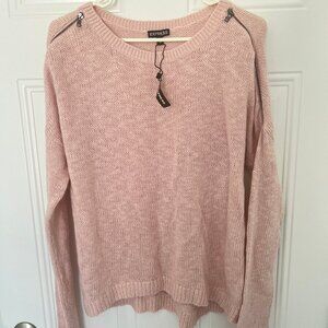 Express Shoulder Zipper Sweater